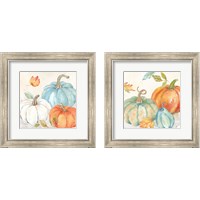 Framed 'Pumpkin Patch 2 Piece Framed Art Print Set' border=