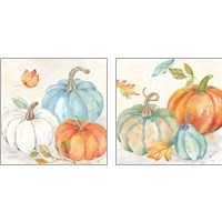 Framed 'Pumpkin Patch 2 Piece Art Print Set' border=