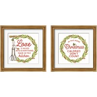 Framed 'Home Cooked Christmas 2 Piece Framed Art Print Set' border=