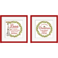 Framed 'Home Cooked Christmas 2 Piece Framed Art Print Set' border=