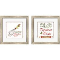 Framed 'Home Cooked Christmas 2 Piece Framed Art Print Set' border=