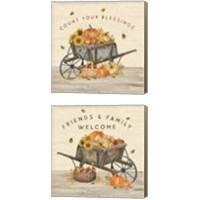 Framed 'Harvest Season 2 Piece Canvas Print Set' border=