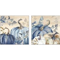 Framed 'Pumpkin Blues 2 Piece Art Print Set' border=