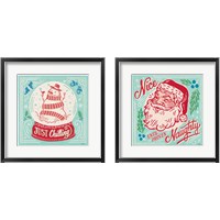 Framed Naughty and Nice 2 Piece Framed Art Print Set