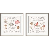 Framed 'Woodland Christmas 2 Piece Framed Art Print Set' border=