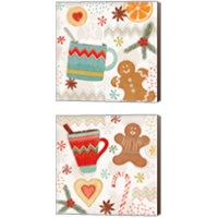 Framed 'Sweet Treats 2 Piece Canvas Print Set' border=