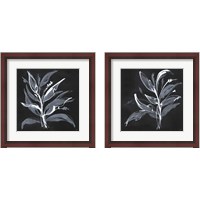 Framed 'Chalkboard Branch 2 Piece Framed Art Print Set' border=