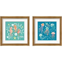 Framed 'Under the SeaSeries 2 Piece Framed Art Print Set' border=