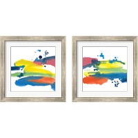 Framed 'Jewel Abstraction 2 Piece Framed Art Print Set' border=