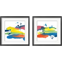 Framed 'Jewel Abstraction 2 Piece Framed Art Print Set' border=