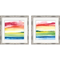 Framed 'Jewel Waterway 2 Piece Framed Art Print Set' border=