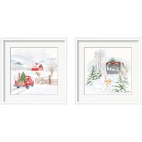 Framed 'Home For The Holidays 2 Piece Framed Art Print Set' border=