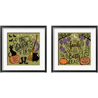 Framed 'Halloween Expressions 2 Piece Framed Art Print Set' border=