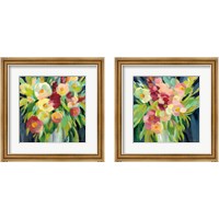 Framed 'Spring Flowers in a Vase 2 Piece Framed Art Print Set' border=