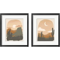 Framed 'Warm Desert 2 Piece Framed Art Print Set' border=