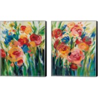 Framed 'Bright Bloom 2 Piece Canvas Print Set' border=