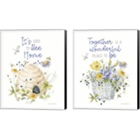 Framed 'Lovely Blues 2 Piece Canvas Print Set' border=