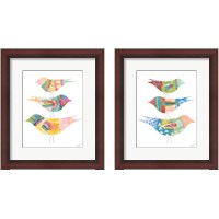 Framed 'Spring Birds 2 Piece Framed Art Print Set' border=