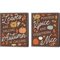 Framed 'Harvest Wishes 2 Piece Canvas Print Set' border=