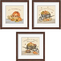 Framed 'Harvest Season 3 Piece Framed Art Print Set' border=