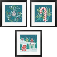 Framed 'Falala  3 Piece Framed Art Print Set' border=