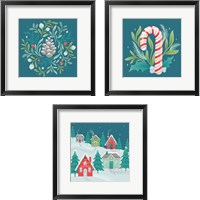 Framed 'Falala  3 Piece Framed Art Print Set' border=