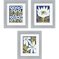 Framed 'Flower Power 3 Piece Framed Art Print Set' border=