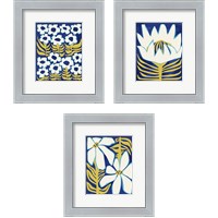 Framed 'Flower Power 3 Piece Framed Art Print Set' border=