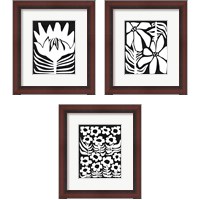 Framed 'Flower Power 3 Piece Framed Art Print Set' border=