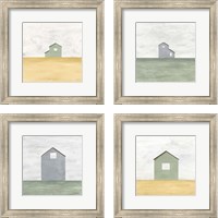 Framed 'Rural Simplicity 4 Piece Framed Art Print Set' border=