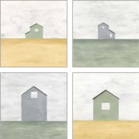 Framed 'Rural Simplicity 4 Piece Art Print Set' border=