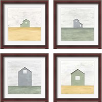 Framed 'Rural Simplicity 4 Piece Framed Art Print Set' border=