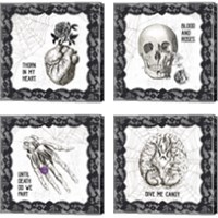 Framed 'Arsenic and Anatomy 4 Piece Canvas Print Set' border=