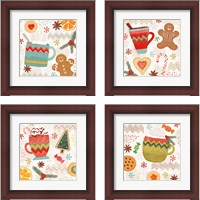 Framed 'Sweet Treats 4 Piece Framed Art Print Set' border=