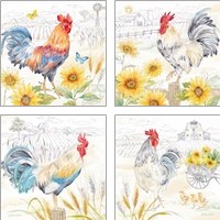 Framed 'Good Morning Sunshine 4 Piece Art Print Set' border=