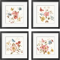 Framed 'Countryside  4 Piece Framed Art Print Set' border=