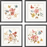 Framed 'Countryside  4 Piece Framed Art Print Set' border=