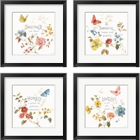 Framed 'Countryside  4 Piece Framed Art Print Set' border=