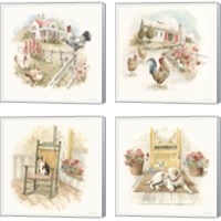 Framed 'Countryside  4 Piece Canvas Print Set' border=