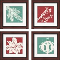 Framed 'Seasonal Shades 4 Piece Framed Art Print Set' border=