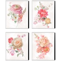 Framed 'Sorbet Floret 4 Piece Canvas Print Set' border=