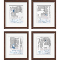 Framed 'Woodland Wishes 4 Piece Framed Art Print Set' border=