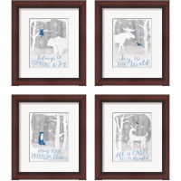 Framed 'Woodland Wishes 4 Piece Framed Art Print Set' border=