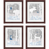 Framed 'Woodland Wishes 4 Piece Framed Art Print Set' border=