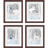 Framed 'Woodland Wishes 4 Piece Framed Art Print Set' border=