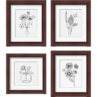 Framed 'Among Wildflowers 4 Piece Framed Art Print Set' border=